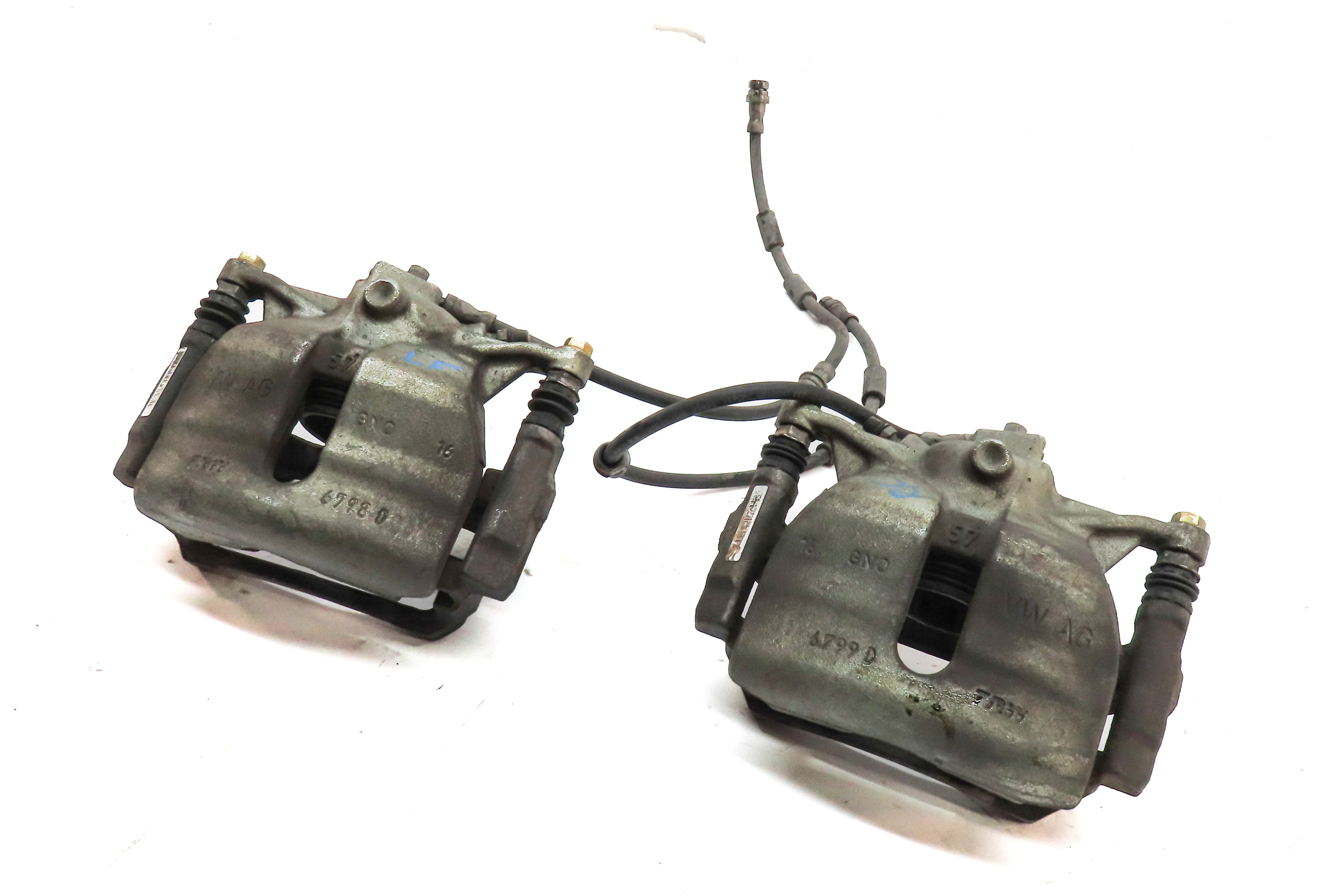 2015-2017 VW GOLF / AUDI A3 TT (8V MK3) 1.8T 2.0T FRONT DISC BRAKE CALIPER SET — exact item pictured